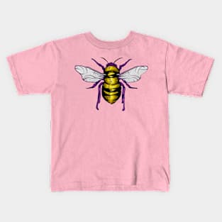 Pop Art Bee Portrait Kids T-Shirt